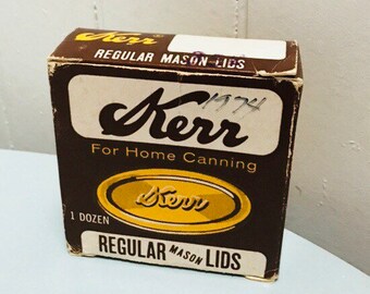 Vintage 1970s Kerr Canning Mason Jar Lids (1 Dozen)- 2 sets available