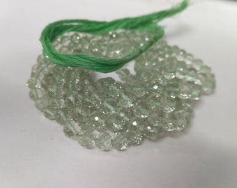 13 Inch Green Amethyst Round Faceted Beads 4-5.2mm - Green Amethyst Faceted Round Balls - Round Balls - Green Beaeds - Green Amethyst Beads