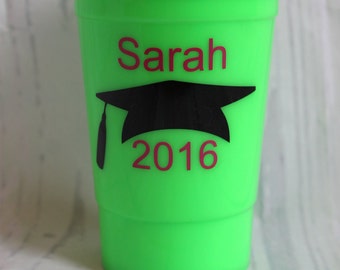Graduation Monogrammed Cup, Graduation Monogrammed Solo Cup, Graduate Cup, Graduation Solo Cup