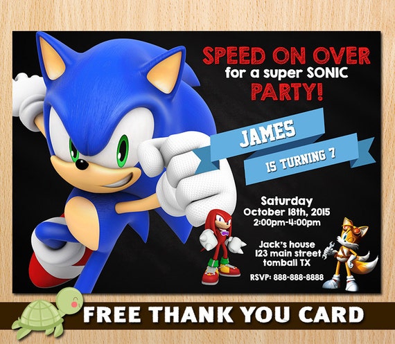 Sonic Invitation Sonic The Hedgehog Invites Sega Sonic