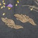 1 Pair Gold Embroidery Hollow Leaf Lace Applique DIY Trim Appliques Patch Clothing Accessories, WL1594