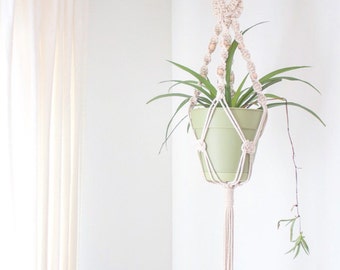 Single Macrame Plant Hanger- Braided
