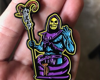 skeletor enamel pin