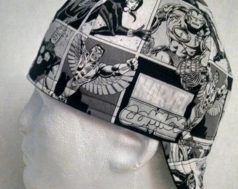 Marvel Avengers Black & White, Inside Blue, Red, Black, Green, Welding Cap, Reversible, Biker Cap, Skull Cap, Welders Cap, Custom, Cycling