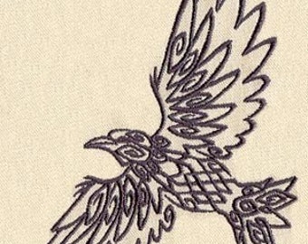 Celtic Knot Raven Embroidered Flour Sack Hand/Dish Towel