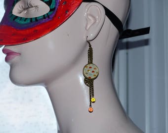 Earring beads and cabochon