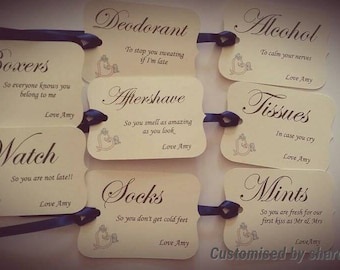 Gift tags for all the little gifts for your hubby to be.