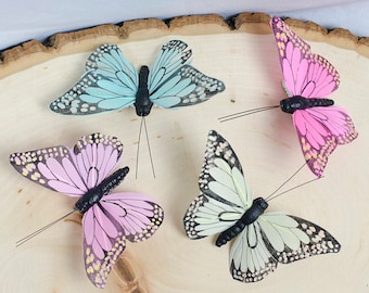 Butterfly hair clips - set of 4