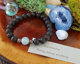 Aquamarine lava diffuser