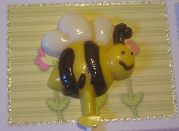 One dozen bumble bee lollipop sucker party favors