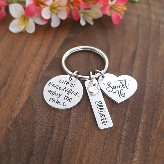 Sweet 16 Keychain Sweet 16 Gift Personalized Sweet 16