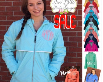 Charles River Rain Jacket - Monogrammed Rain Jacket - Charles River Rain Coat - Women's Rain Coat - Monogrammed Full Zip Rain Jacket