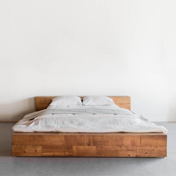 Items similar to Hudson Bed Reclaimed Wood Beam Bed on Etsy