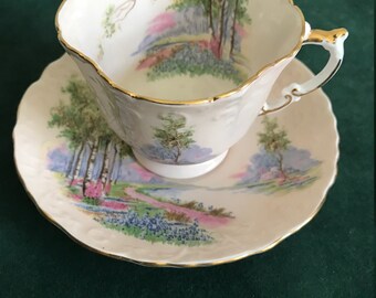 English Aynsley Porcelain Cup and Saucer