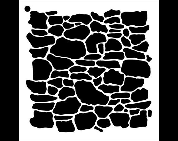 stone wall pattern stencil select size stcl1019 by