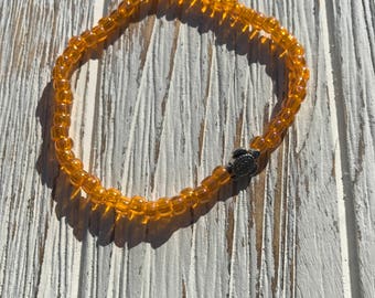 Light Orange mini sea turtle bracelet