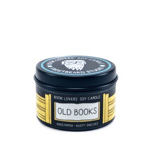 Old Books - 2 oz Mini Book Lovers' Soy Candle - Book Lover Gift - Scented Soy Candle - Frostbeard Studio