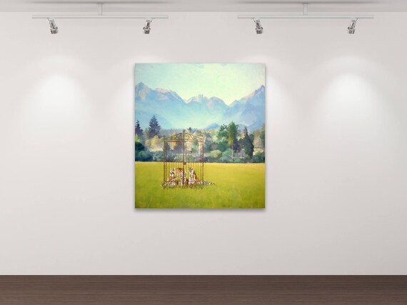 Die Zähmung der Wildnis - Kunstdruck Gemälde von Stephanie Oncken Die Zähmung der Wildnis - Kunstdruck Gemälde von Stephanie Oncken