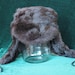 Never Used Original Vintage Soviet Fur Hat with Flaps Winter Fur Hat Dark Brown Ear Flap Cap Made in USSR era 80s Size Small