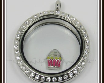 Cupcake Floating Charm for Glass Locket / Floating Locket