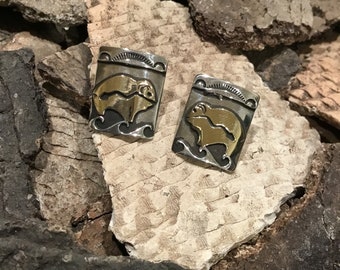 Buffalo post Earrings by Tommy Singer
