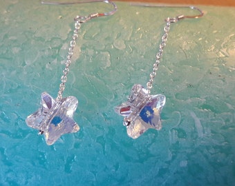 'Heavenly' 952/1000 Silver earrings Swarovski Crystal element crystals