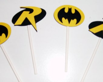Batman and Robin Cupcake toppers (245C)