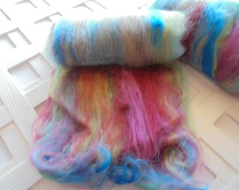 AFTER THE RAIN, Spinning Fiber Batt, Spinning Batt, Felting Batts, Soft Art Batts, Luxury Art Batts, Luxury Spinning Batts, Alpaca Fiber