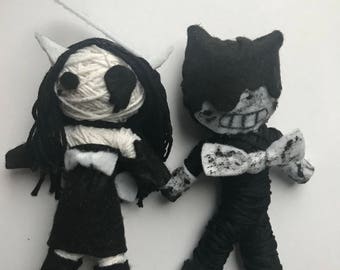 Bendy and the Ink Machine: Alice Angel and Bendy voodoo string dolls (set)