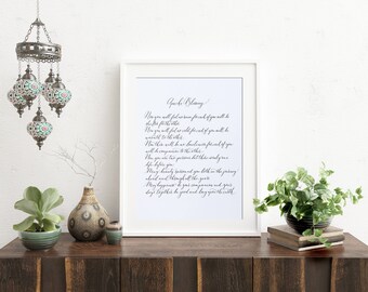 Apache Blessing wedding reading in handwritten calligraphy - popular wedding poem - Apache poem - native American blessing