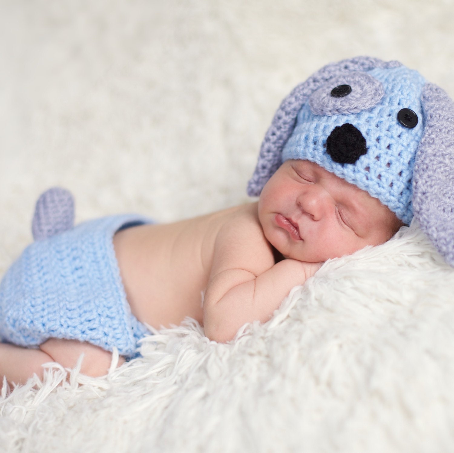 Newborn puppy hat baby boy puppy hat crochet puppy hat