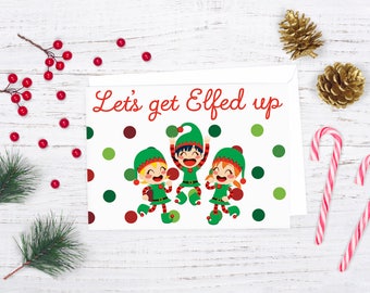 lets get lit christmas card santa christmas card download