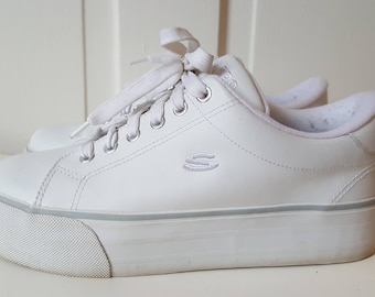 white platform sneakers 90s