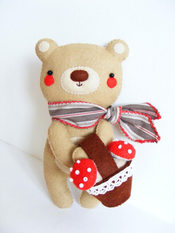 felt teddy bear pattern free