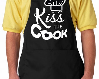 Kiss the cook apron | Etsy