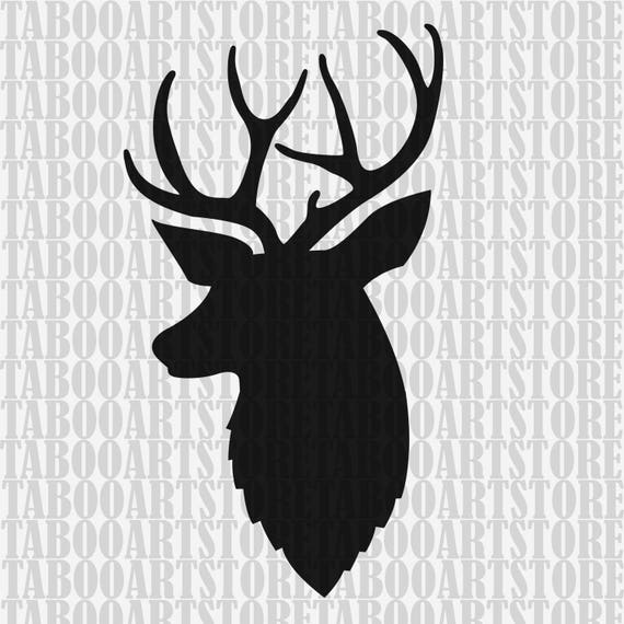 Download Deer head Svg deer eps deer silhouette Hunting svg deer