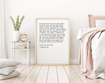 Modern Wall Art / Greatest Love Letter / Johnny Cash / Valentines Wall Art / Printable Wall Art / Wall Art