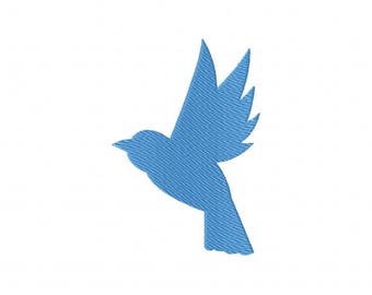 Blue bird bluebird silhouette machine embroidery design