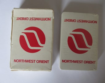 Vintage Northwest Orient Airlines Playing Cards