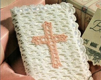 Bible Cover Thread Crochet Pattern, instant download pdf, Crochet Cotton Thread Size 20, measures 7.25 x 5.5 inches