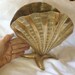 vintage regency large brass seashell vase with starfish base coastal nautcal decor planter