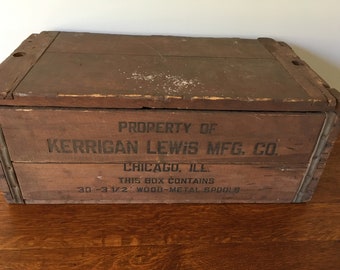 Wood Crate Vintage Chicago Illinois Shipping Crate Vintage Wooden Crate Industrial Crate Bottling Wooden Crate Wooden Box with Lid Vintage