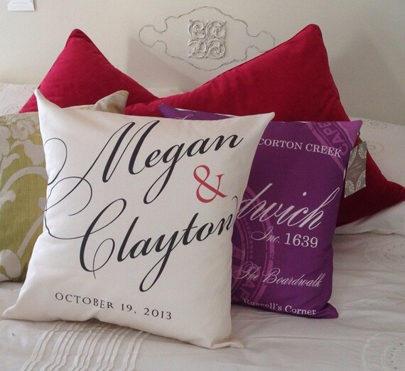 Personalized Wedding Pillow Engagement Pillow