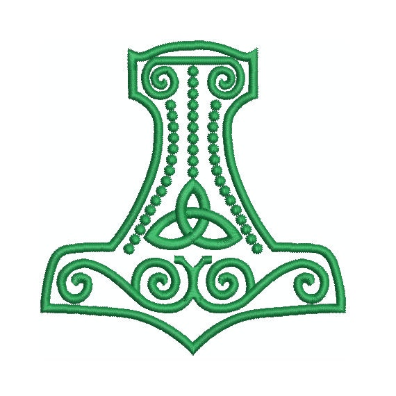 Machine embroidery design instant download thors hammer Machine embroidery design instant download thors hammer
