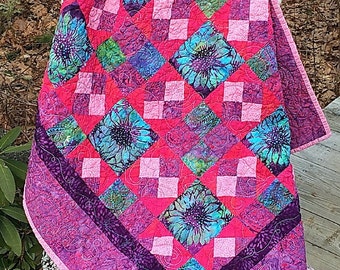 Quilted Wall Hanging, Wall Art, Handmade Quilt, Fiber Art, Quiltsy Handmade, Table Topper