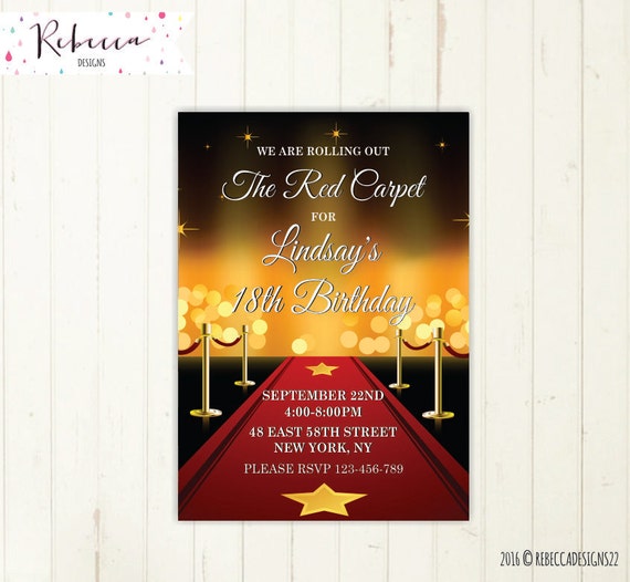 Hollywood Star Invitations 9