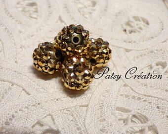 SET OF 5 SORTS 12MM GOLD BEADS