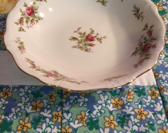 Vintage Soup Bowl Moss Rose Johann Haviland Bavaria Germany #3051