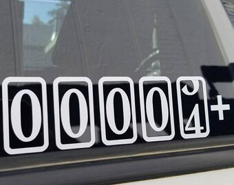 High Mileage Club Die Cut Decal