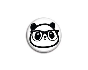 Diego the Nerdy Panda Pinback Button